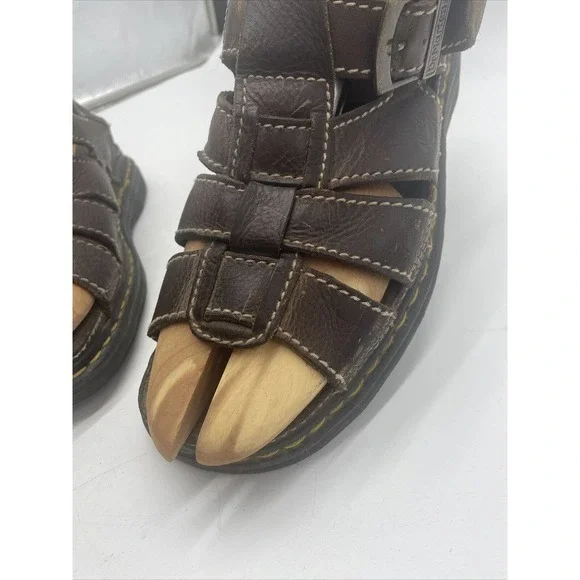VTG Dr Martens Sandals Mens Size 13 Fish‎ Chunky Leather  display picture 2